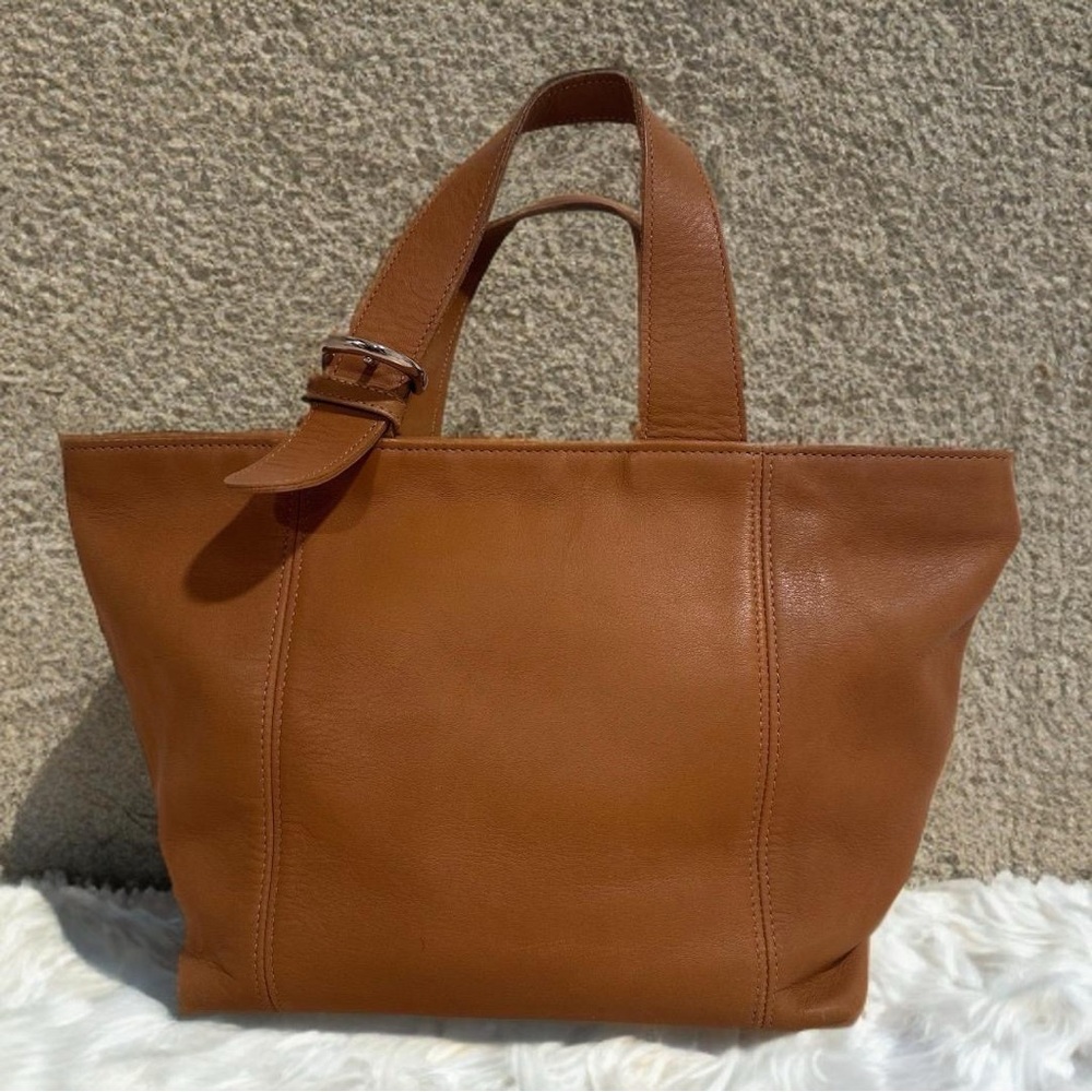 Vintage Coach Waverly Mini Tote Handbag in Saddle/Tan/Buckskin/Camel EUC No.4133 - Picture 16 of 17